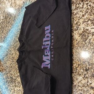 John Galt Brandy Melville Crop Black Top Malibu California Oversized made in USA